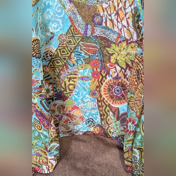 Susan Graver Oversized V Neck Overlay Poncho With Sleeve Seams - Picture 16 of 16